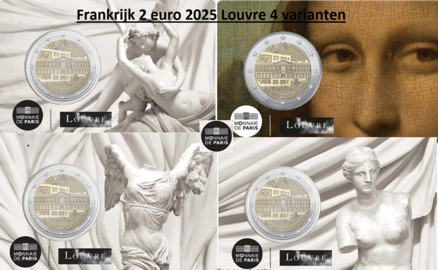 4 Varianten coincard Louvre 2025