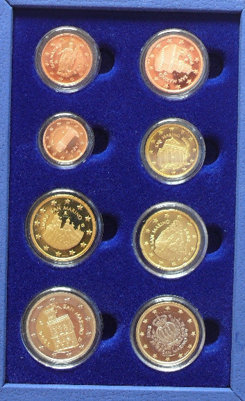 San Marino Proof-set 2008 met normale 2 euromunt - coins4all