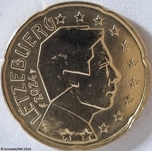 Luxemburg 20 Cent Jaartal te selecteren