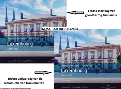 Luxemburg 2 X 2 BU-Set 2024, met fotovariant (50/50) verdeeld 