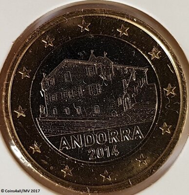 Andorra 1 Euro Jaartal te selecteren