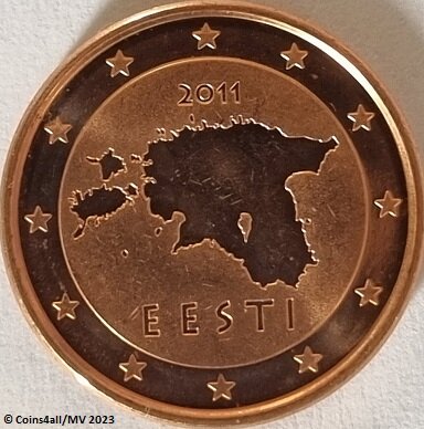 Estland 1 Cent Jaartal te selecteren