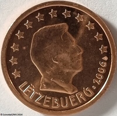 Luxemburg 2 Cent Jaartal te selecteren