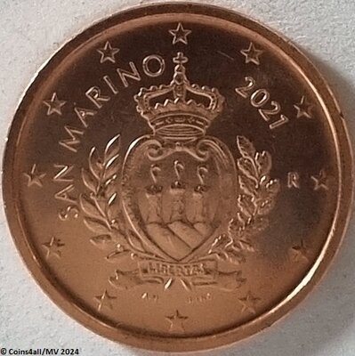 San Marino 1 cent Jaartal selecteren