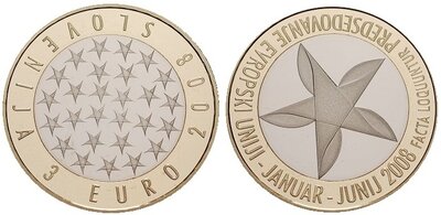 Slovenië 3 Euro 2008 