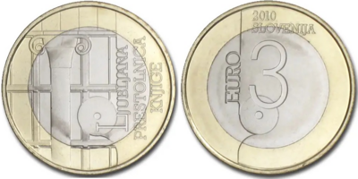 Slovenië 3 Euro 2010 