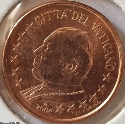 Vaticaanstad 1 cent Paus Johannes Paulus II Jaartal selecteren