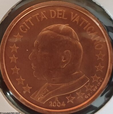 Vaticaanstad 5 cent Paus Johannes Paulus II Jaartal selecteren