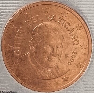 Vaticaanstad 5 cent Paus Benedictus XVI Jaartal selecteren