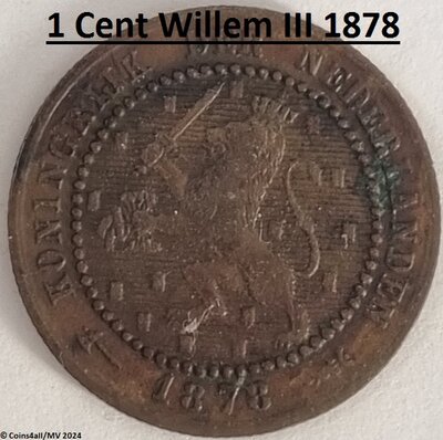 Nederland  1 Cent 1878 Fr.