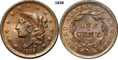 1 Cent 1838, geen mmt, Keuze kwaliteit