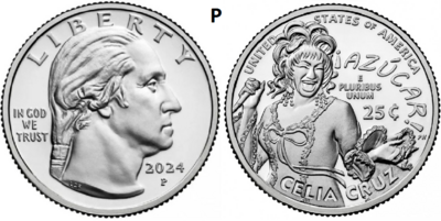 25 Cent 2024, Celia Cruz, UNC, P