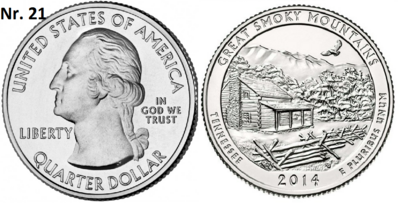 25 Cent 2014, Great Smokey Mountains National Park, Tennessee