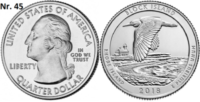 25 Cent 2018, Block Island National Wildlife Refuge, Rhode Island