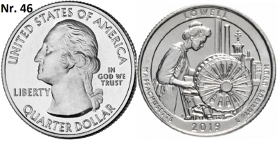 25 Cent 2019, Lowell National Historical Park, Massachusetts