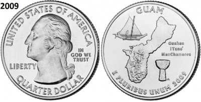 25 Cent 2009, Guam, UNC