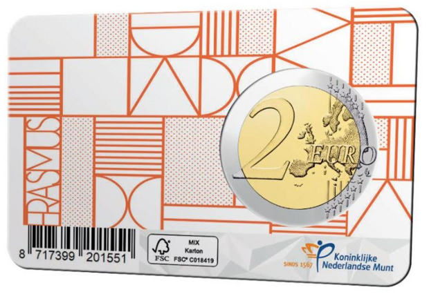 Nederland 2 Euro 2022 Erasmus Programma Bu In Coincard Coins4all